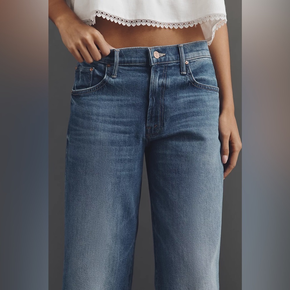MOTHER The‎ Maven Mid-Rise Wide-Leg Jeans - Picture 7 of 14